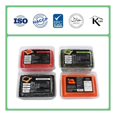 500 گرم پرتقال چاشنی شده Capelin Roe Masago برای غذاهای ژاپنی