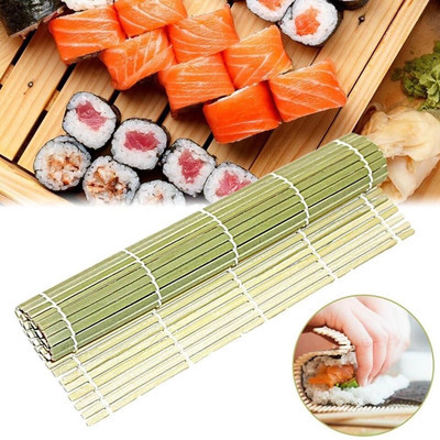 غلتک سوشی ژاپنی 27*27 سانتی متر بامبو سبز سوشی