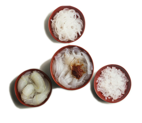 نودل بی مزه ژاپنی Shirataki Konjac برای شکل فتوچین اسپاگتی
